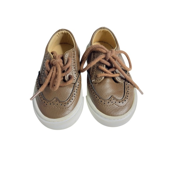 Janie and Jack Toddler Wingtip‎ Sneakers Brown Boys Size 5 - Picture 7 of 10